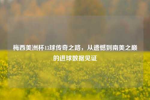 梅西美洲杯13球传奇之路，从遗憾到南美之巅的进球数据见证