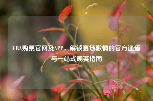 CBA购票官网及APP,解锁赛场激情的官方通道与一站式观赛指南