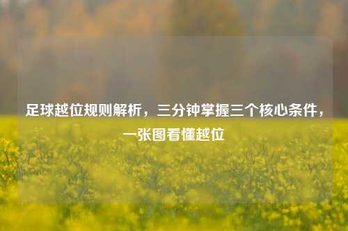 足球越位规则解析,三分钟掌握三个核心条件,一张图看懂越位