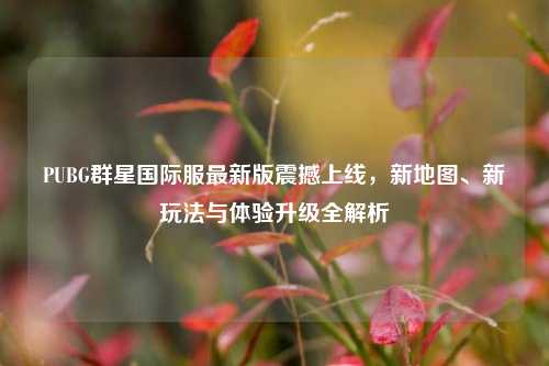 PUBG群星国际服最新版震撼上线,新地图、新玩法与体验升级全解析