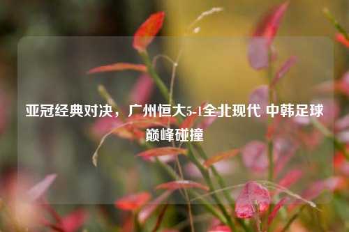 亚冠经典对决,广州恒大5-1全北现代 中韩足球巅峰碰撞