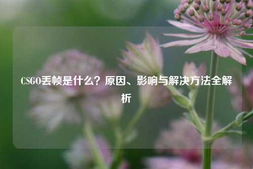 CSGO丢帧是什么?原因、影响与解决方法全解析