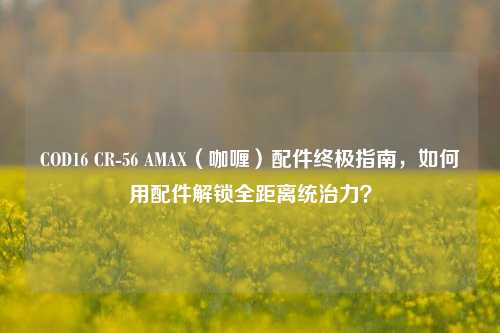 COD16 CR-56 AMAX(咖喱)配件终极指南,如何用配件解锁全距离统治力?