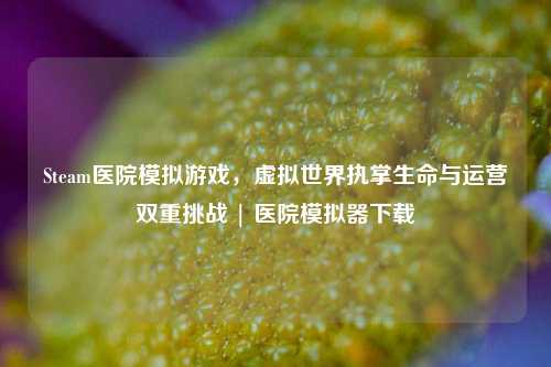 Steam医院模拟游戏，虚拟世界执掌生命与运营双重挑战 | 医院模拟器下载