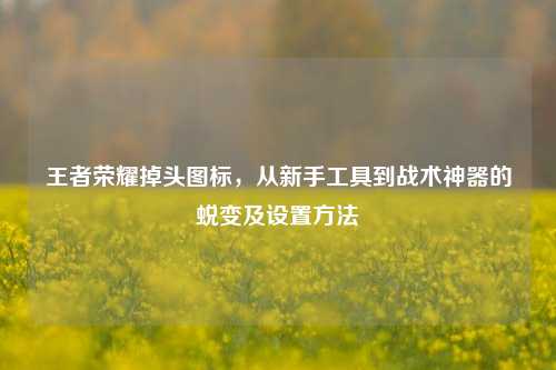 王者荣耀掉头图标,从新手工具到战术神器的蜕变及设置方法