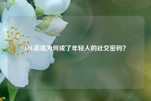 LOL英语为何成了年轻人的社交密码？