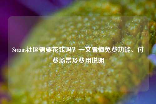 Steam社区需要花钱吗?一文看懂免费功能、付费场景及费用说明