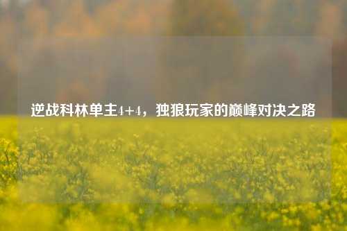 逆战科林单主4+4,独狼玩家的巅峰对决之路