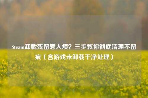 Steam卸载残留惹人烦?三步教你彻底清理不留痕(含游戏未卸载干净处理)