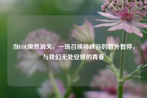 当LOL突然消失,一场召唤师峡谷的意外暂停,与我们无处安放的青春