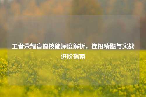 王者荣耀盲僧技能深度解析，连招精髓与实战进阶指南