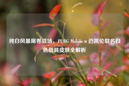 纯白风暴席卷战场,PUBG Mobile×迈凯伦联名白色载具皮肤全解析