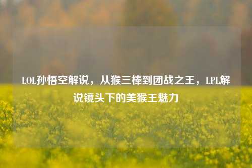 LOL孙悟空解说，从猴三棒到团战之王，LPL解说镜头下的美猴王魅力