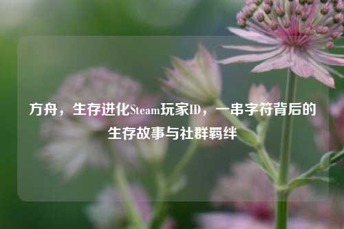 方舟，生存进化Steam玩家ID，一串字符背后的生存故事与社群羁绊