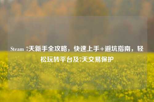 Steam 7天新手全攻略，快速上手+避坑指南，轻松玩转平台及7天交易保护