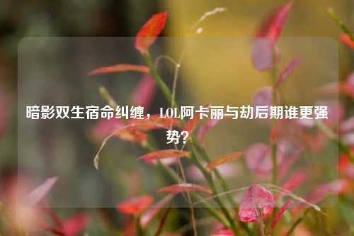 暗影双生宿命纠缠，LOL阿卡丽与劫后期谁更强势？
