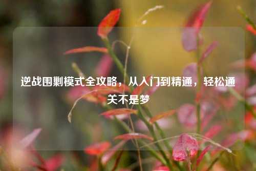 逆战围剿模式全攻略,从入门到精通,轻松通关不是梦