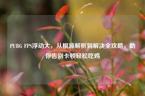 PUBG FPS浮动大，从根源解析到解决全攻略，助你告别卡顿轻松吃鸡