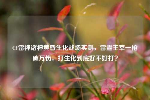 CF雷神诸神黄昏生化战场实测，雷霆主宰一枪破万伤，打生化到底好不好打？