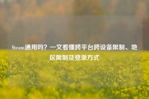 Steam通用吗？一文看懂跨平台跨设备限制、地区限制及登录方式