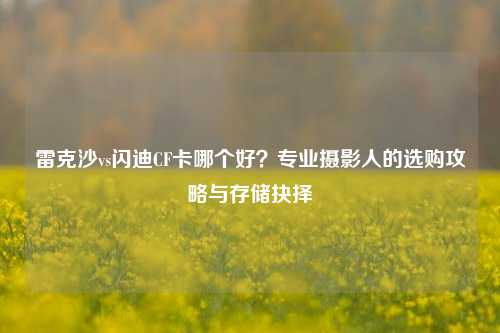 雷克沙vs闪迪CF卡哪个好?专业摄影人的选购攻略与存储抉择