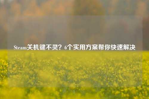 Steam关机键不灵?6个实用方案帮你快速解决