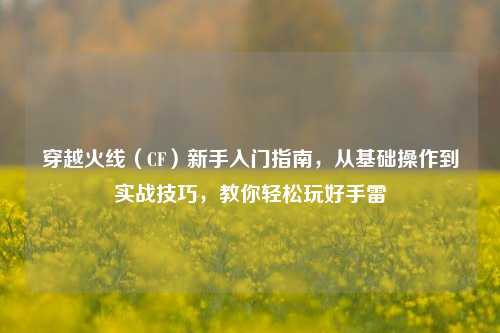 穿越火线（CF）新手入门指南，从基础操作到实战技巧，教你轻松玩好手雷