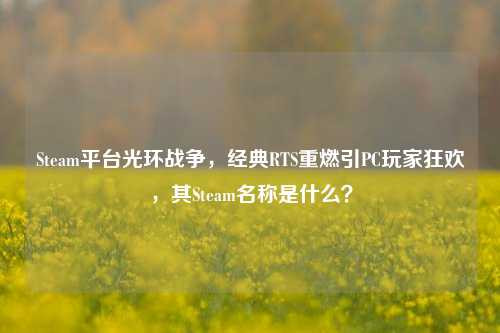 Steam平台光环战争，经典RTS重燃引PC玩家狂欢，其Steam名称是什么？
