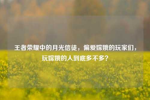 王者荣耀中的月光信徒，偏爱嫦娥的玩家们，玩嫦娥的人到底多不多？