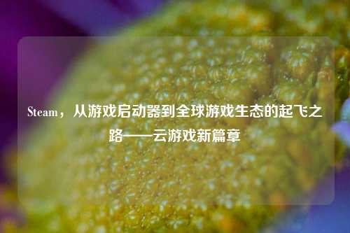 Steam,从游戏启动器到全球游戏生态的起飞之路——云游戏新篇章