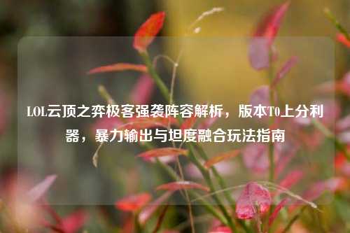 LOL云顶之弈极客强袭阵容解析,版本T0上分利器,暴力输出与坦度融合玩法指南