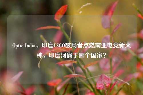 Optic India,印度CSGO破局者点燃南亚电竞新火种,印度河属于哪个国家?