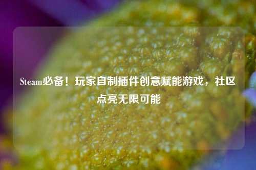 Steam必备!玩家自制插件创意赋能游戏,社区点亮无限可能