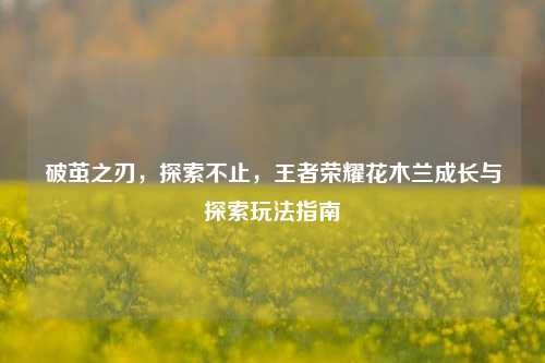 破茧之刃,探索不止,王者荣耀花木兰成长与探索玩法指南