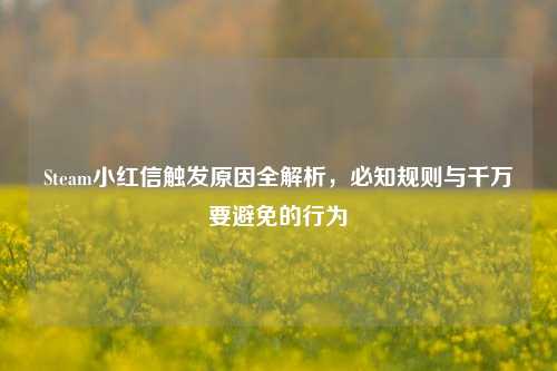 Steam小红信触发原因全解析，必知规则与千万要避免的行为