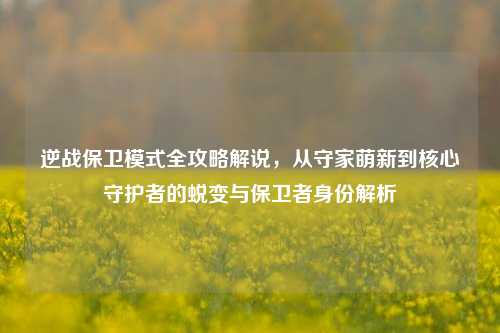逆战保卫模式全攻略解说，从守家萌新到核心守护者的蜕变与保卫者身份解析