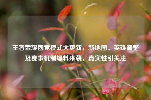 王者荣耀团竞模式大更新,新地图、英雄调整及赛事机制爆料来袭,真实性引关注