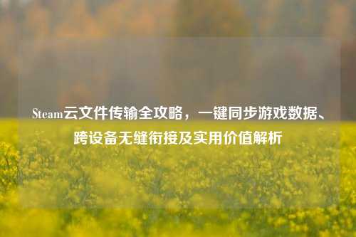 Steam云文件传输全攻略,一键同步游戏数据、跨设备无缝衔接及实用价值解析