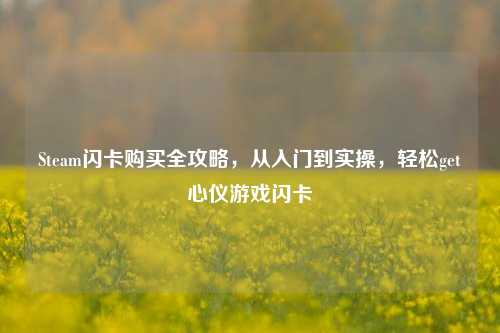 Steam闪卡购买全攻略，从入门到实操，轻松get心仪游戏闪卡