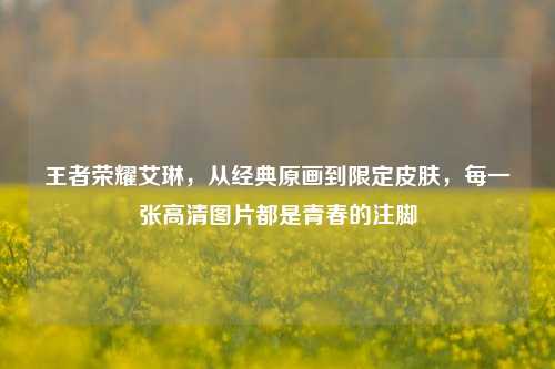 王者荣耀艾琳，从经典原画到限定皮肤，每一张高清图片都是青春的注脚