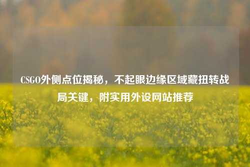 CSGO外侧点位揭秘，不起眼边缘区域藏扭转战局关键，附实用外设网站推荐