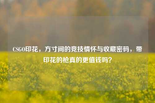 CSGO印花,方寸间的竞技情怀与收藏密码,带印花的枪真的更值钱吗?