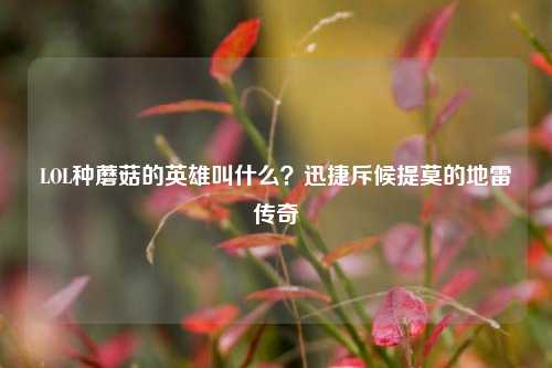 LOL种蘑菇的英雄叫什么?迅捷斥候提莫的地雷传奇