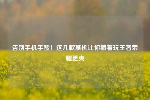 告别手机手酸！这几款掌机让你躺着玩王者荣耀更爽