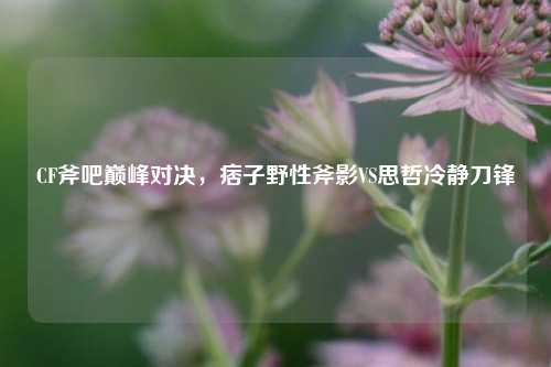 CF斧吧巅峰对决,痞子野性斧影VS思哲冷静刀锋