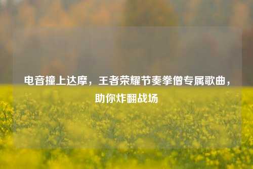电音撞上达摩，王者荣耀节奏拳僧专属歌曲，助你炸翻战场