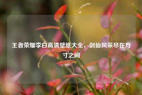 王者荣耀李白高清壁纸大全,剑仙风采尽在方寸之间