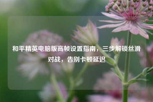 和平精英电脑版高帧设置指南，三步解锁丝滑对战，告别卡顿延迟