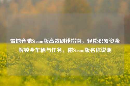 雪地奔驰Steam版高效刷钱指南,轻松积累资金解锁全车辆与任务,附Steam版名称说明