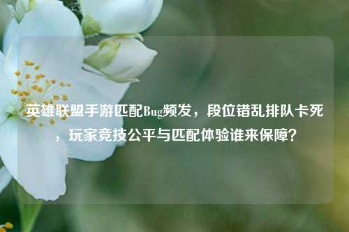 英雄联盟手游匹配Bug频发,段位错乱排队卡死,玩家竞技公平与匹配体验谁来保障?